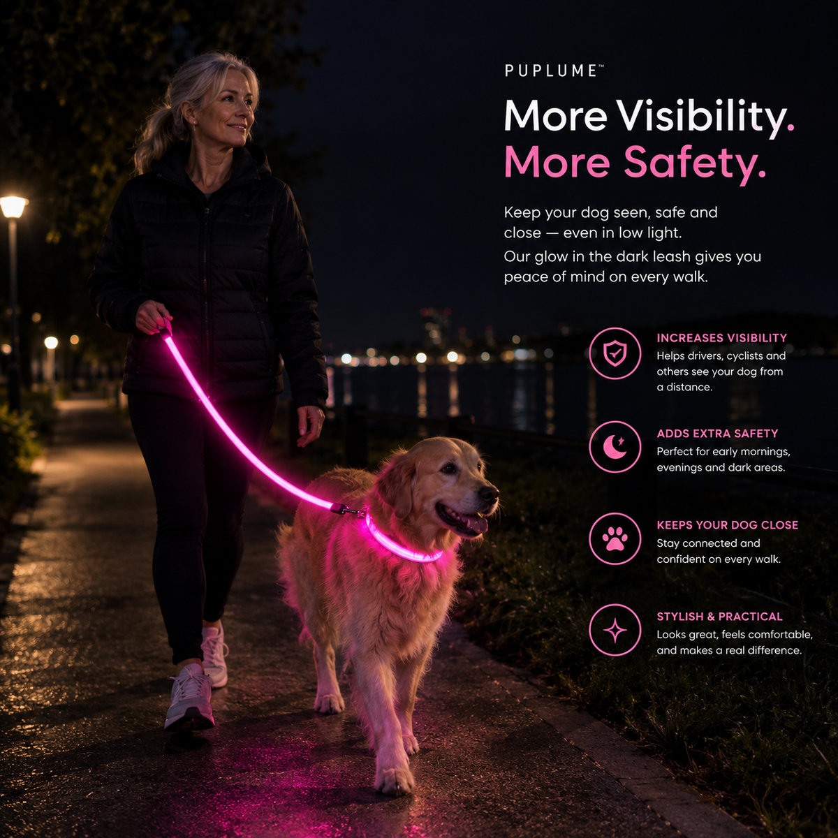 PupLume™ NightLine Leash